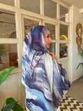 Blue wave linen
