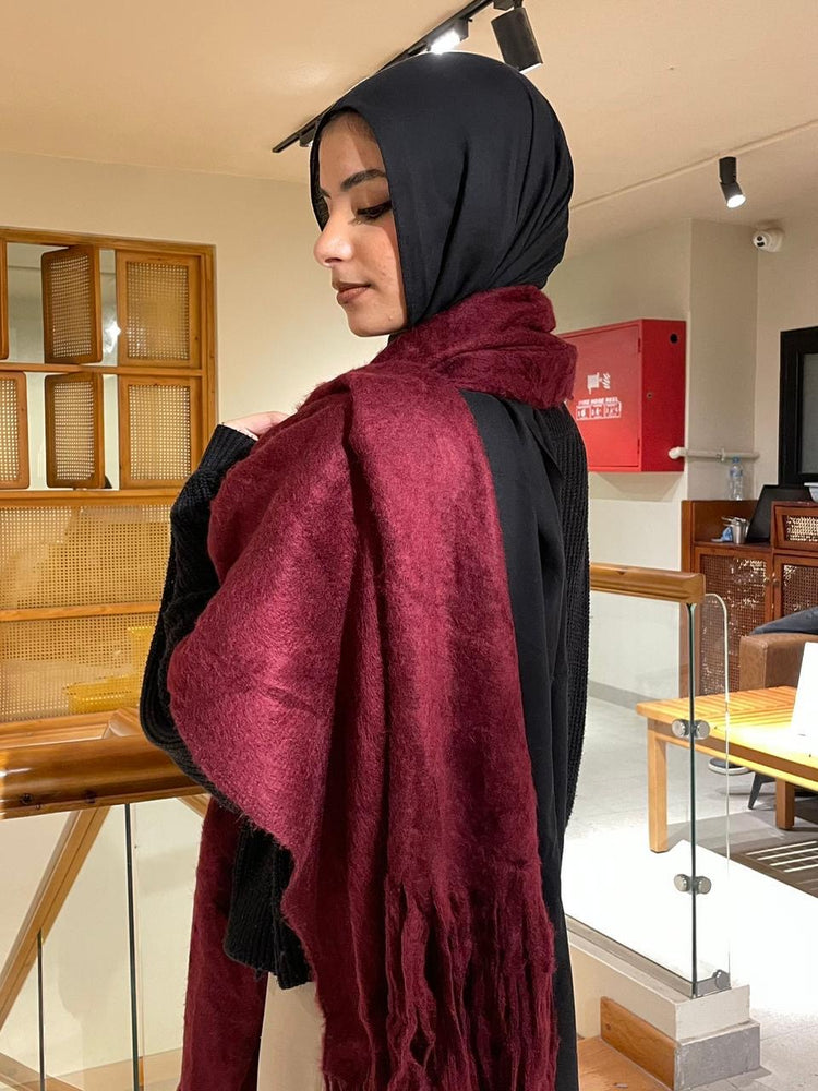 Burgundy shawl