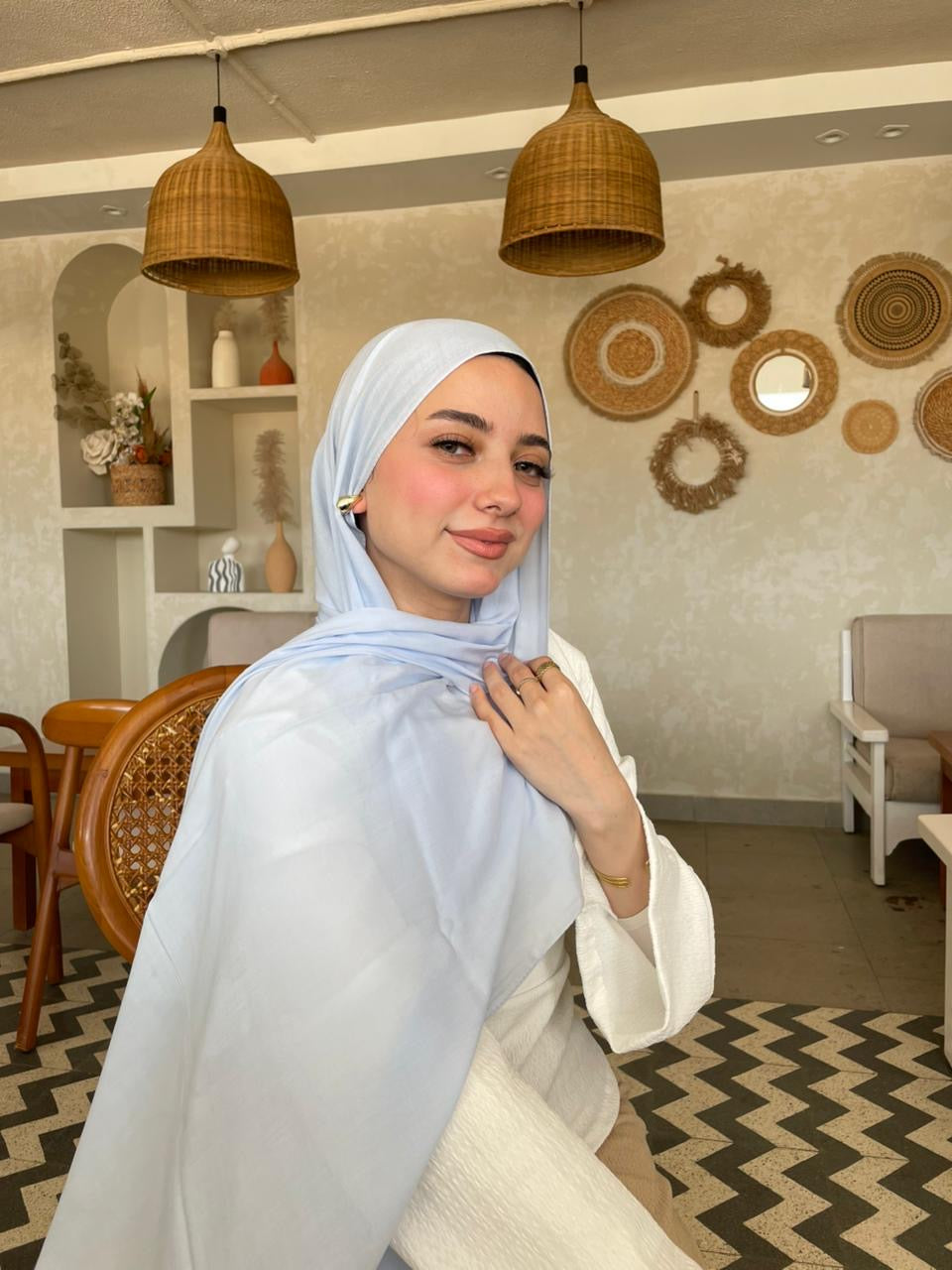 Baby blue linen